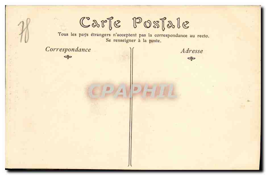 CPA Parc du Chateau de la Malmaison L allee et le cabinet de travail de l empereur Napoleon 1er — Rückseite