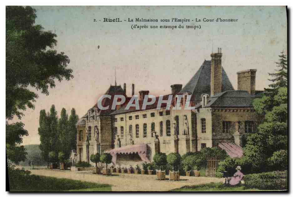 CPA Ruiel La Malmaison sous l Empire La Cour d honneur 