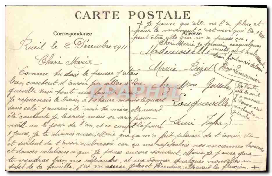 CPA Rueil La Caserne batiment principal Militaria — Rückseite