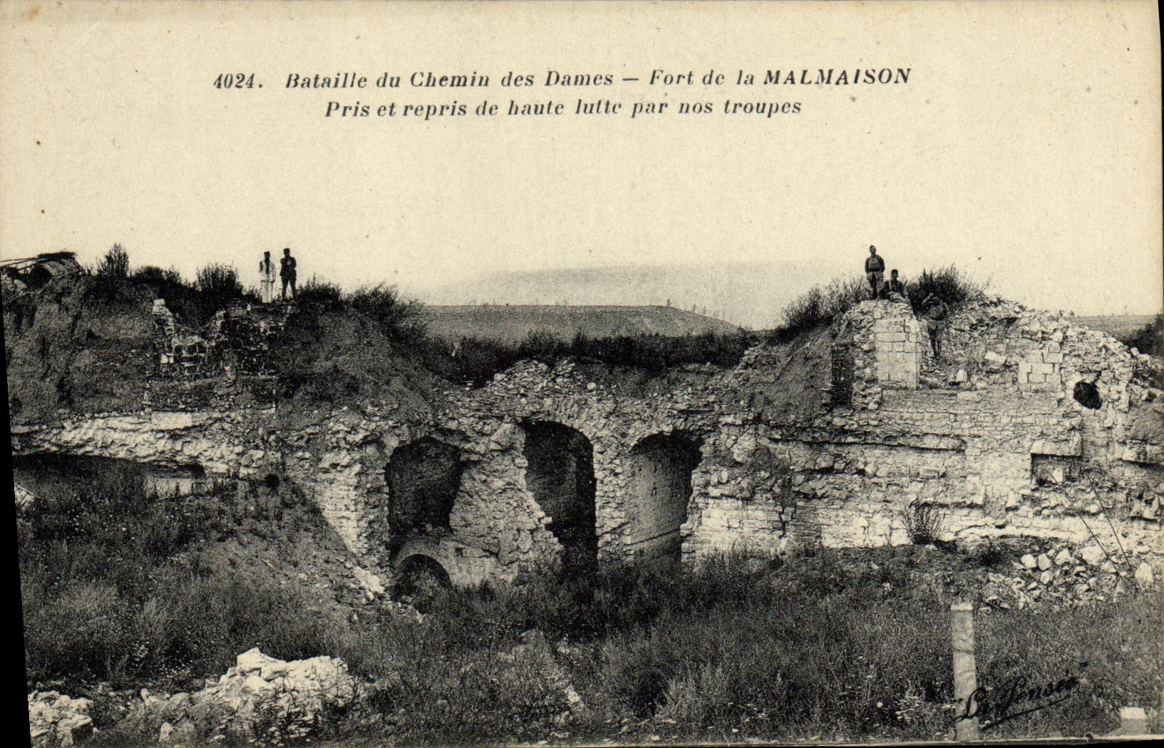 CPA Bataille du Chemin des Dames Foret de la Malmaison Militaria