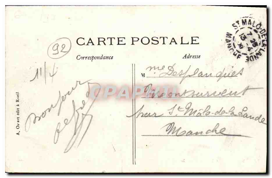 CPA Rueil Chateau de la Malmaison Le Temple de l Amour — Rückseite