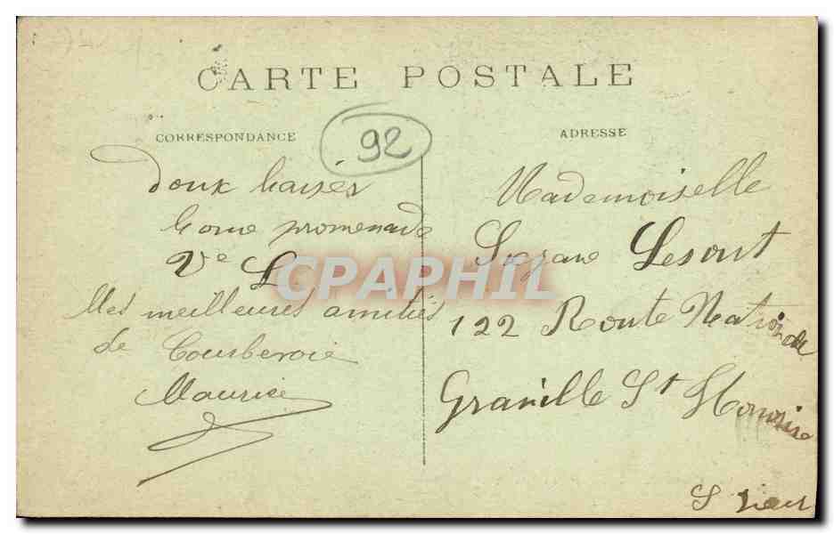 CPA Parc du Chateau de la Malmaison Cygnes — Rückseite