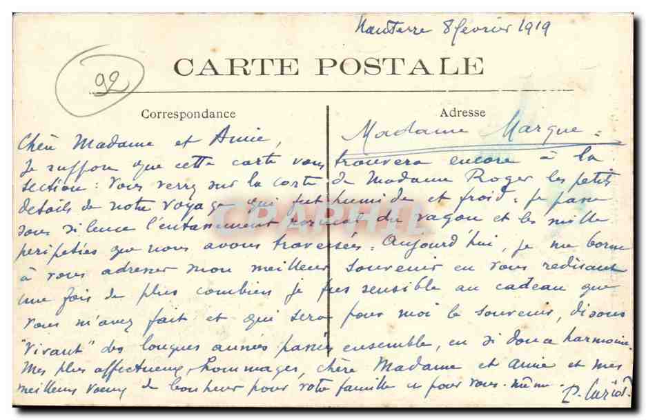 CPA Rueil Le Chateau de la Malmaison Trone de Napoleon l er — Rückseite