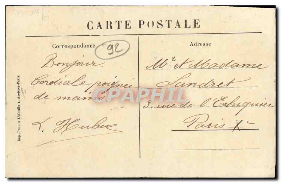 CPA Rueil L Eglise et la Place  — Rückseite