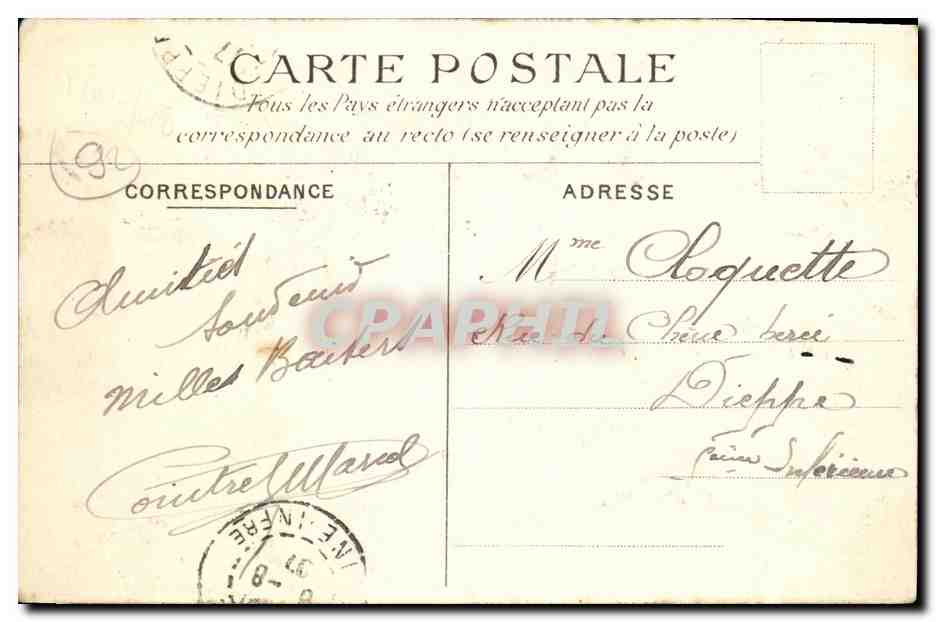 CPA Parc de Saint Cloud Jardin du Trocadero — Rückseite