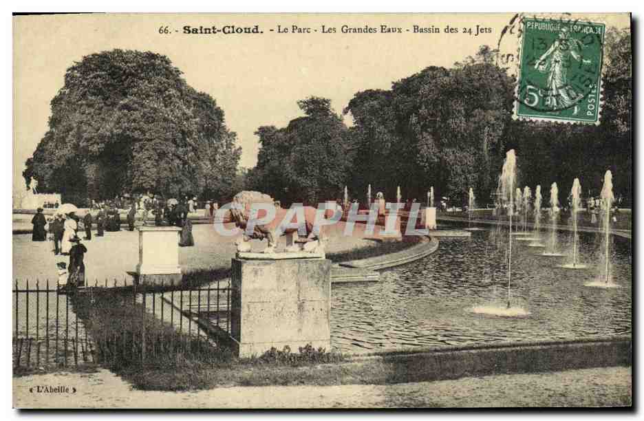 CPA Parc de Saint Cloud Le Parc Grandes Eaux Bassin des