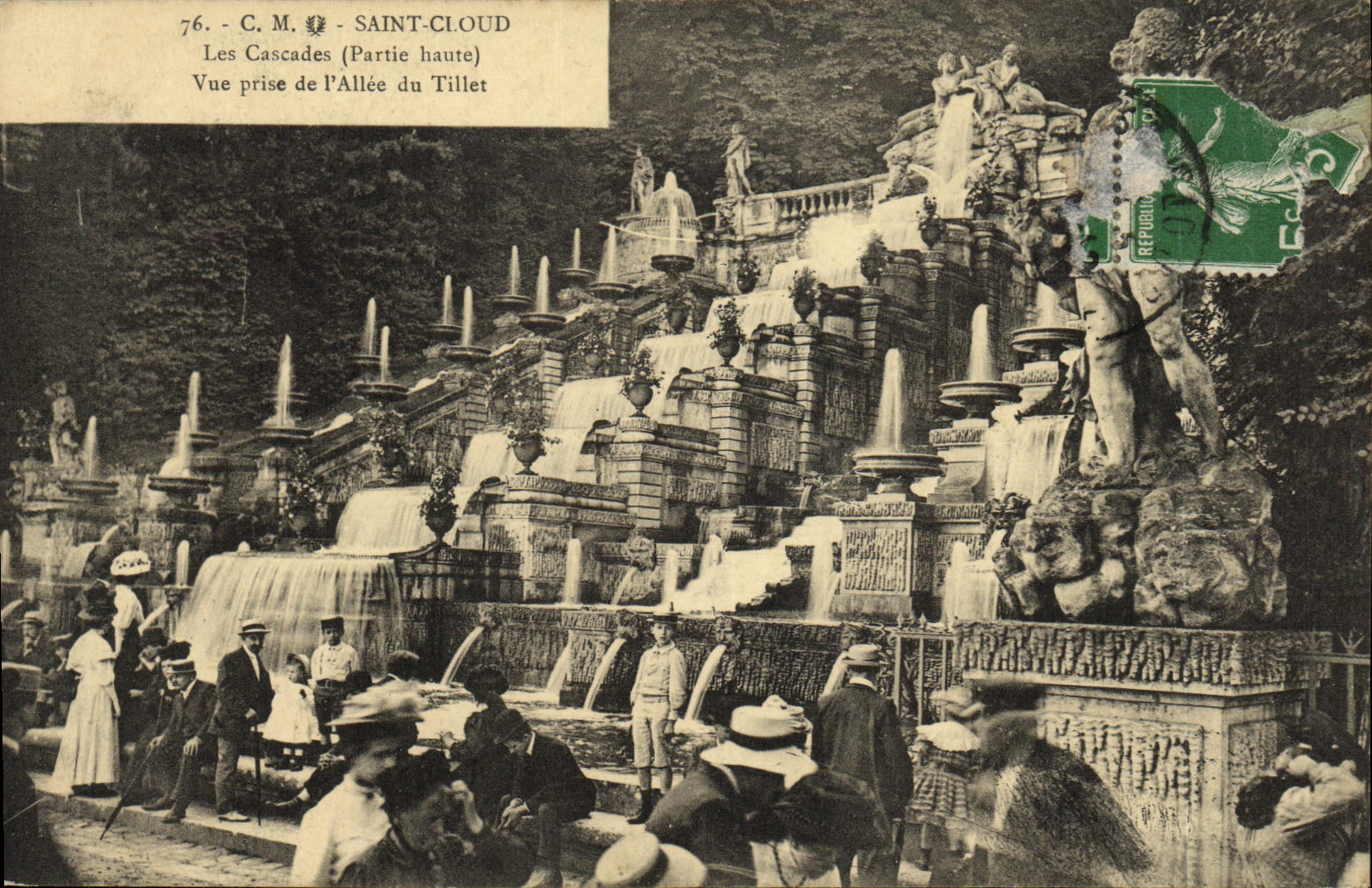 Saint-Cloud — The Cascades (Upper Part) — View Taken from the Tillet Avenue — C.M. n°76