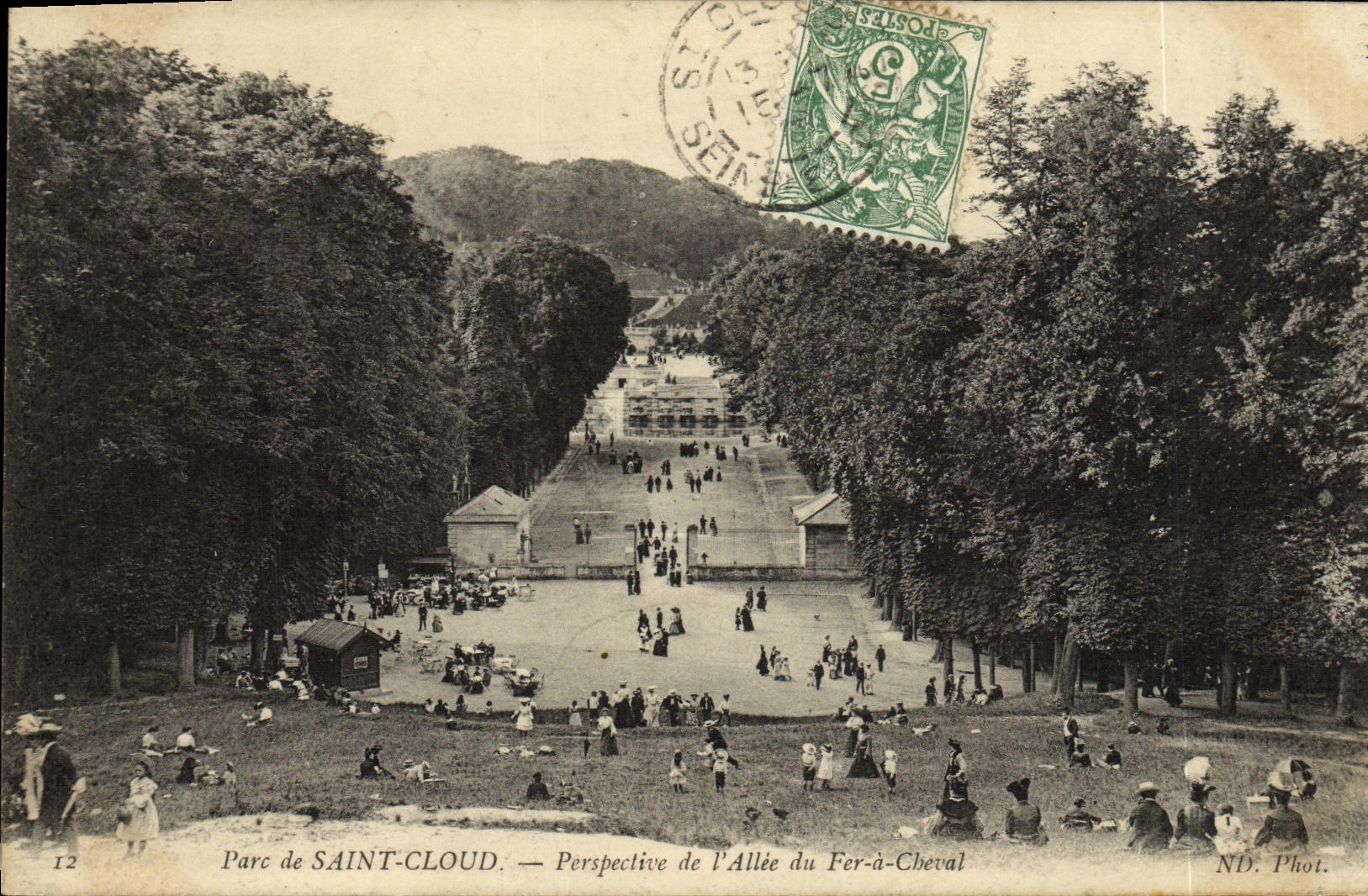 CPA Parc De Saint Cloud Perspective de l Allee du Fer a Cheval