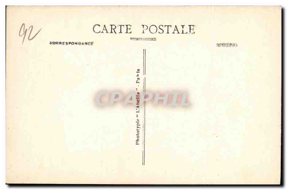 CPA Parc De Saint Cloud La Caserne et la Seine Militaria — Rückseite