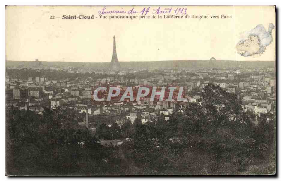 CPA Parc De Saint Cloud Vue Panoramique Prise de la Lanterne de Diogene