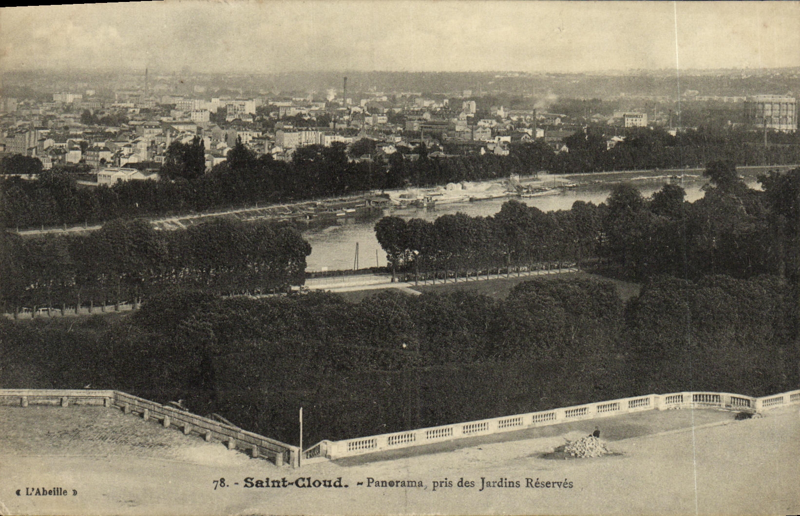 CPA Parc De Saint Cloud Panerama Pris des Jardins Reserves