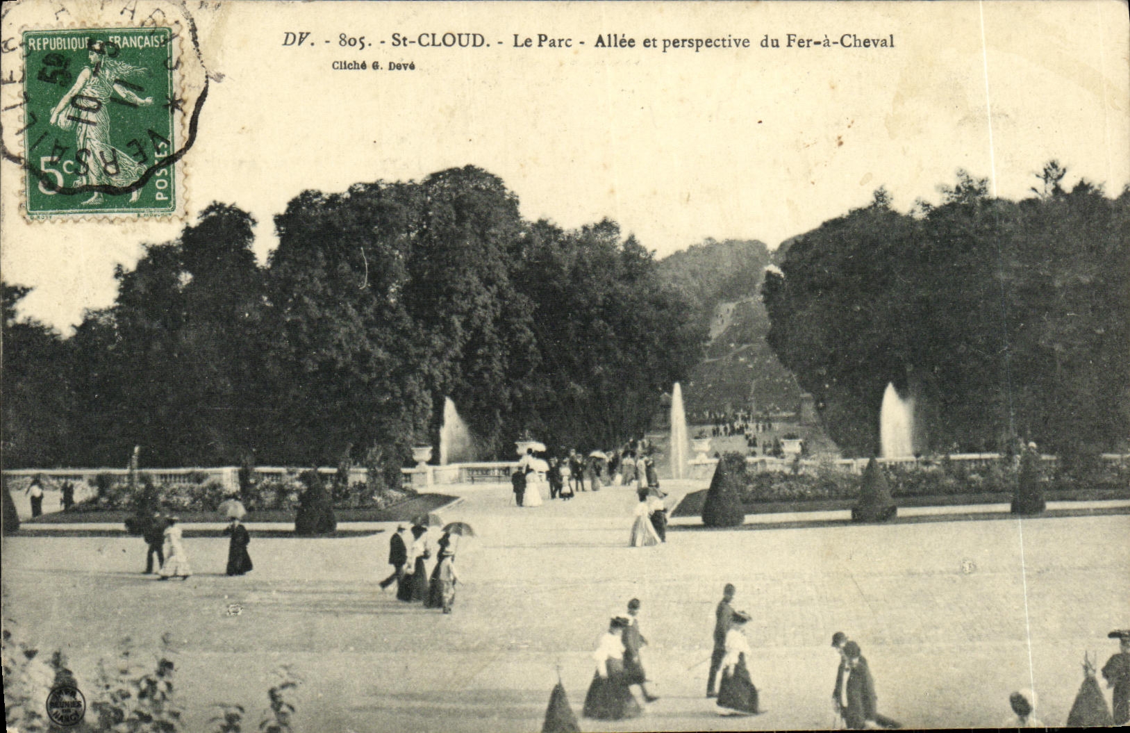 CPA Parc De Saint Cloud Le Parc Allee et Perspective du Fer a Cheval