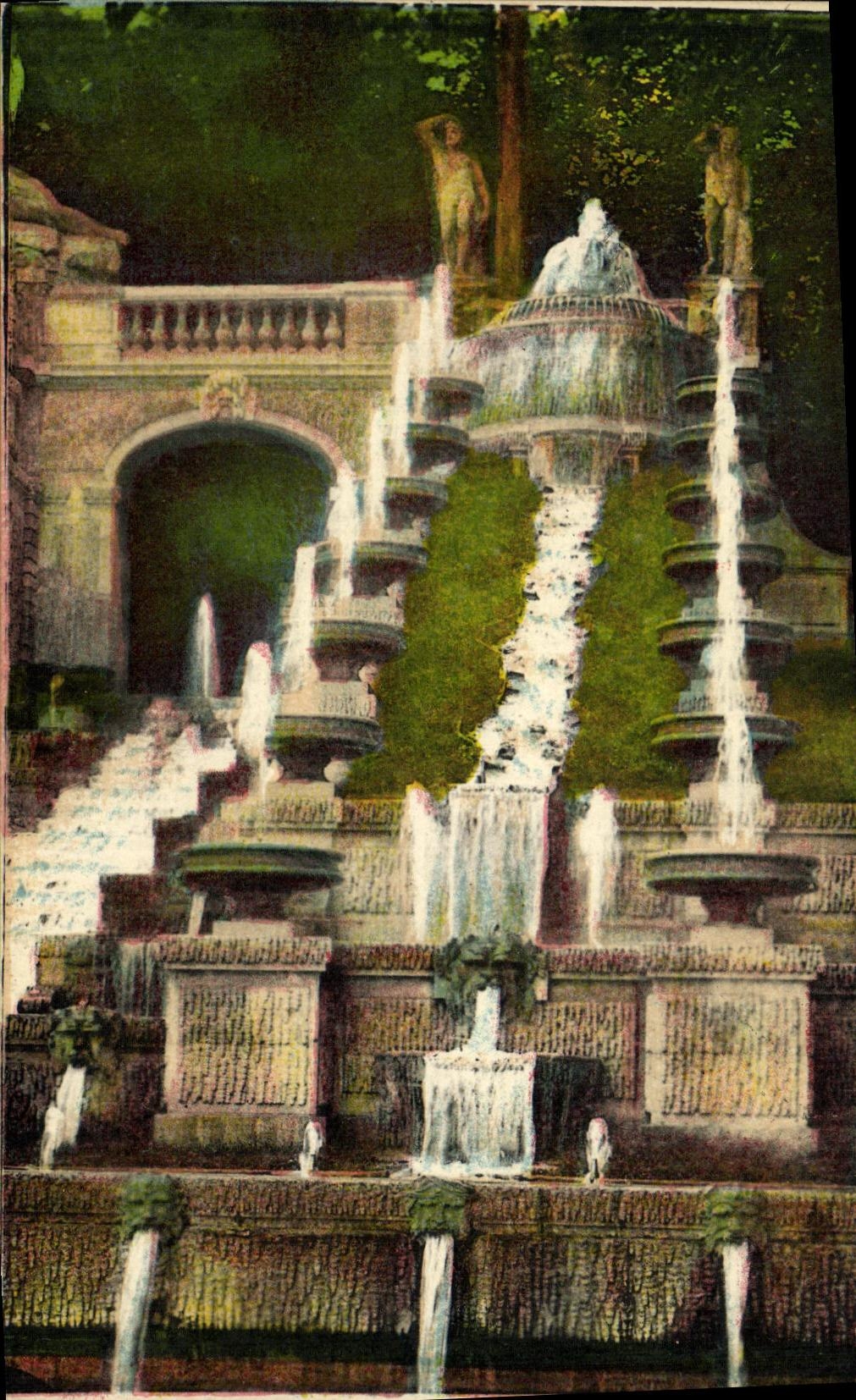 CPA Parc de Saint Cloud Les grandes eaux Detail de la grande cascade