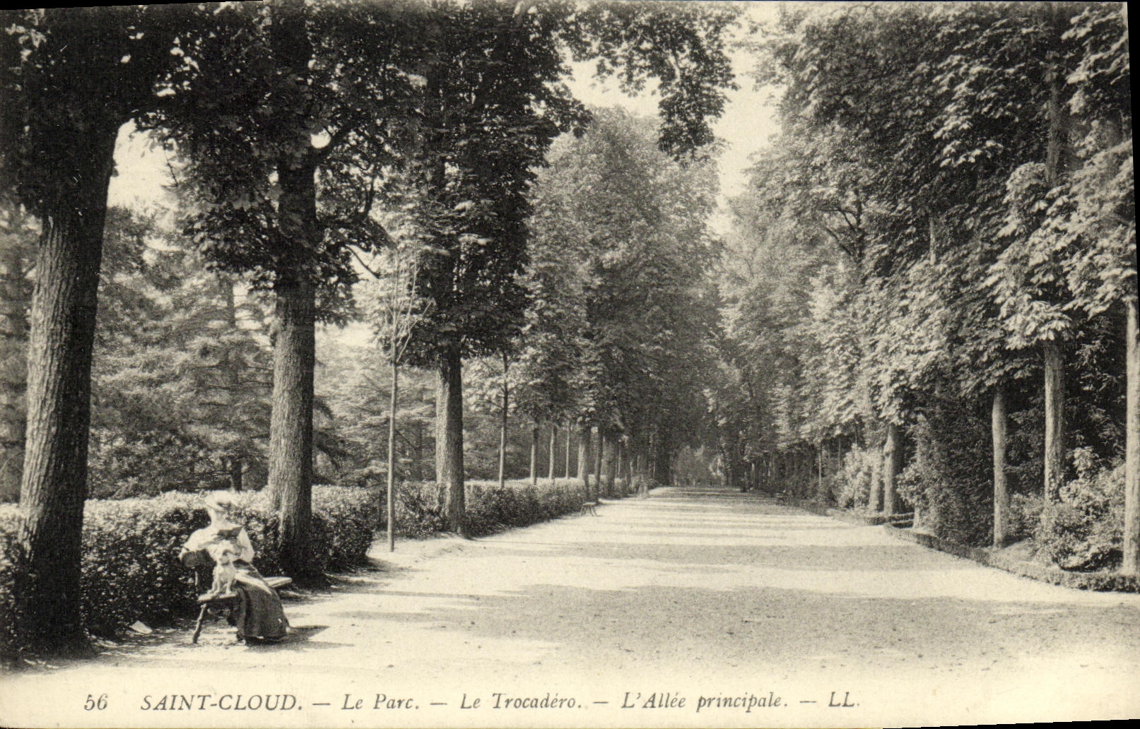 CPA Parc de Saint Cloud Le Trocadero L Allee Principale
