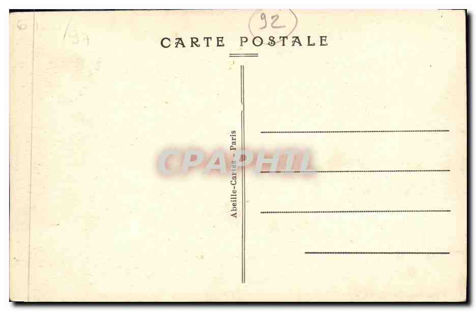 CPA Parc de Saint Cloud Cedre Plante Par Marie Antoinette — Rückseite