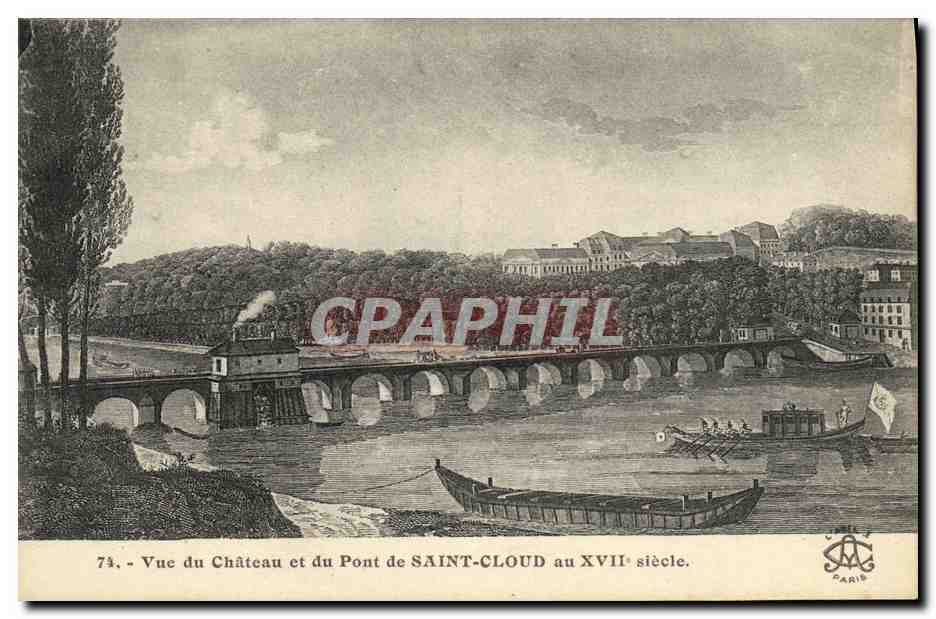 CPA Parc de Saint Cloud Vue Du Chateau au 17eme