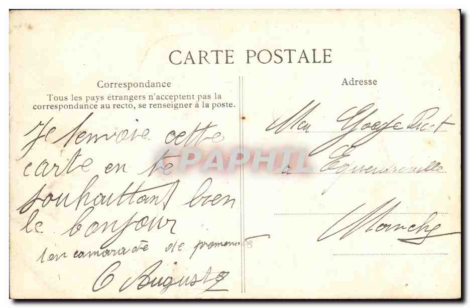 CPA Saint Cloud Quartier d Infanterie Militaria — Rückseite