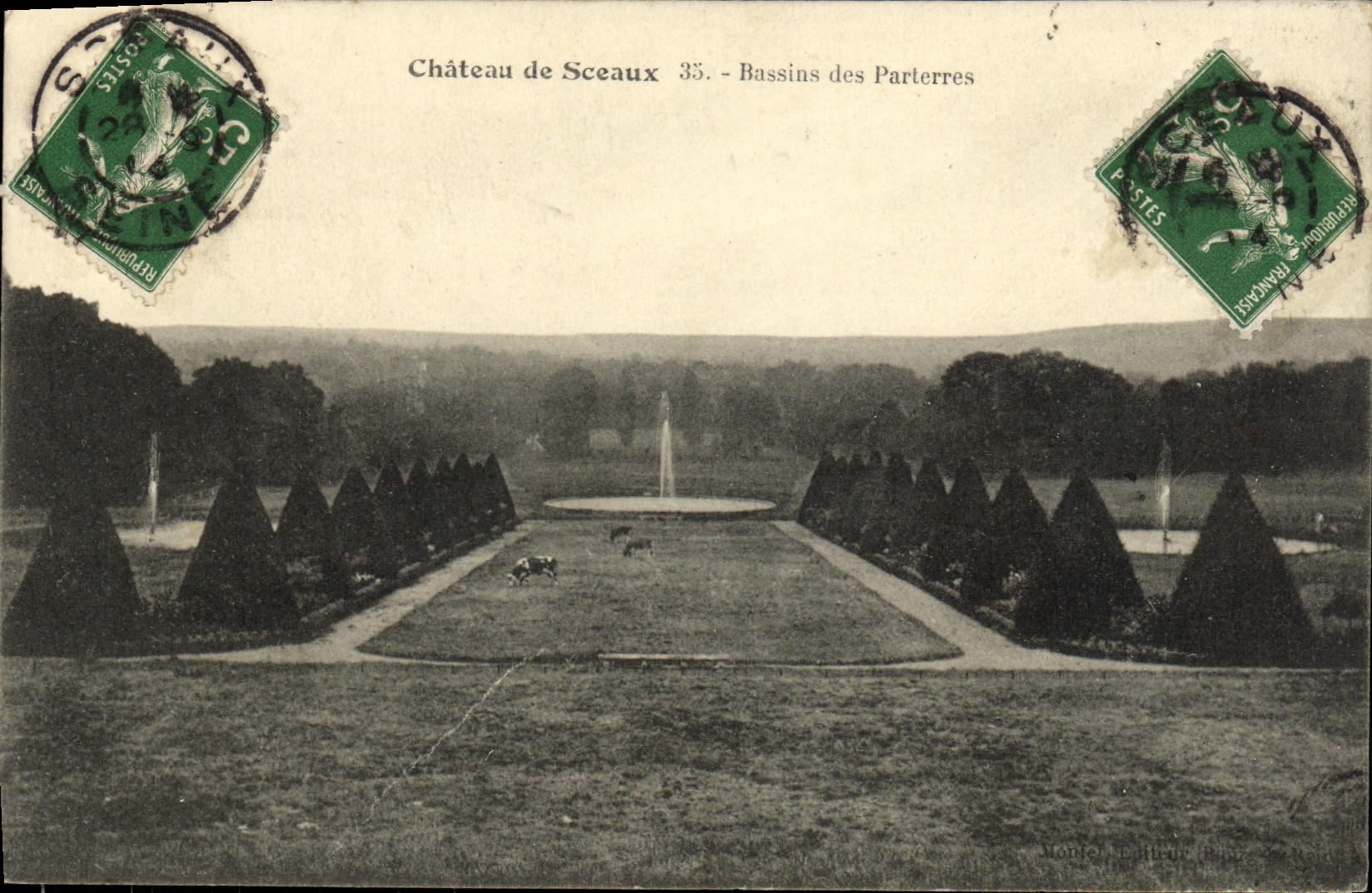 CPA Sceaux Chateau de Bassins des Parterres