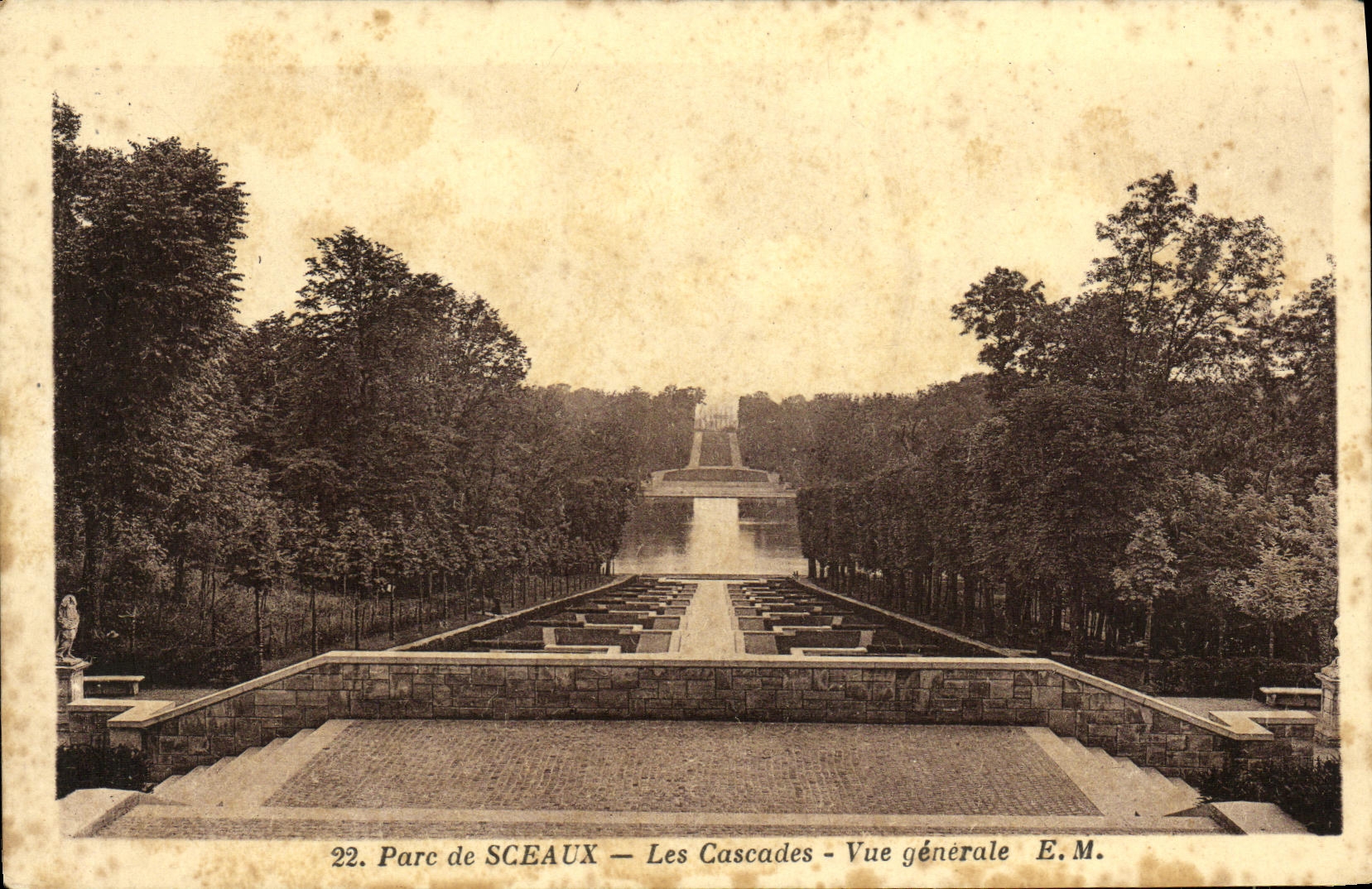 CPA Sceaux Parc Les Cascades Vue Generale