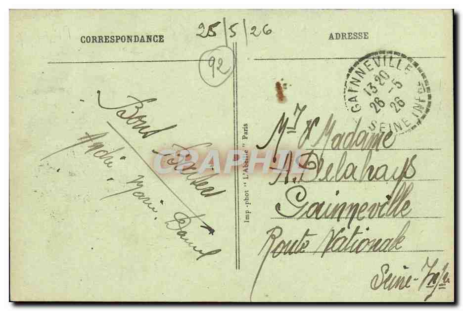 CPA Sevres La Seine au Loin le Bas Meudon — Rückseite