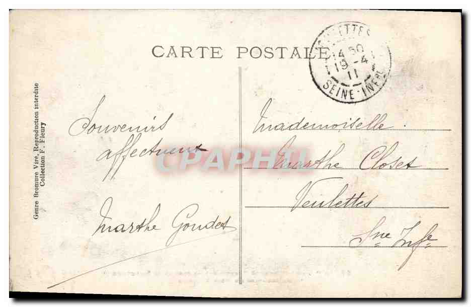 CPA Sevres Ciement Bayord En Montant au Mont Valerien Zeppelin Dirigeable — Rückseite