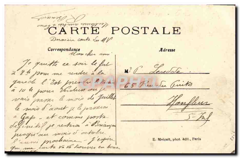 CPA Suresnes Le Mont Valerien et le Chateau des Landes Vue Generale — Rückseite
