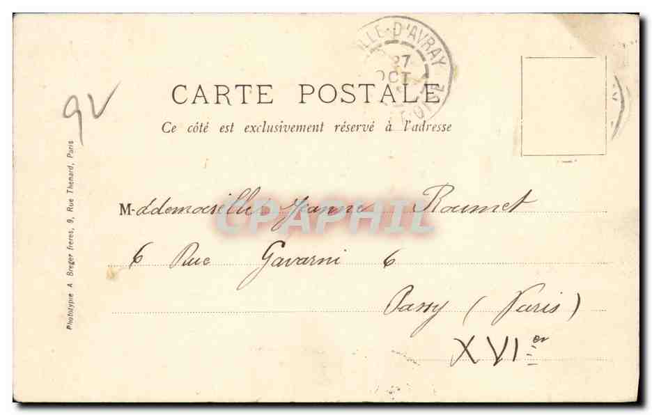 CPA Ville d Avray Fontaine du roi — Rückseite