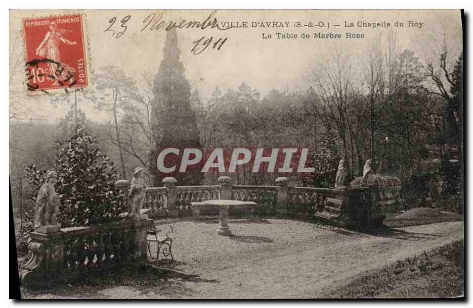 CPA Ville d Avray La Chapelle La Table de Marbre Rose
