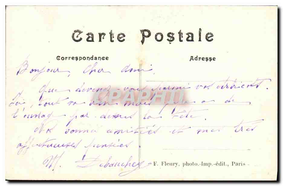 CPA Ville d Avray La Mairie — Rückseite