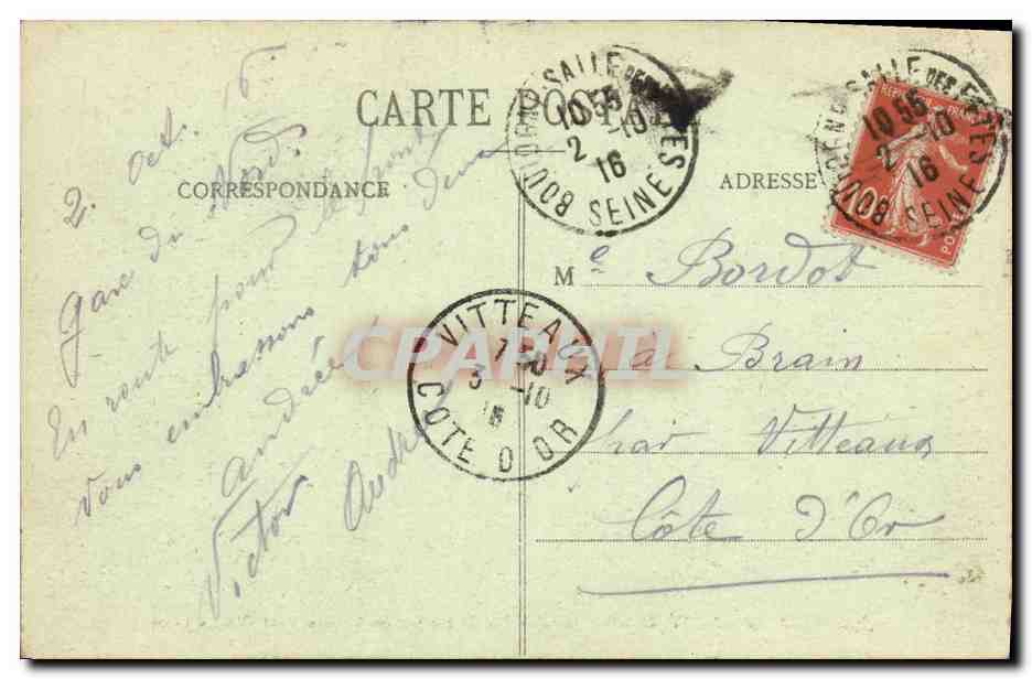 CPA Saint Cloud Incendie du Chateau Par Les Allemands 13 octobre 1870 Militaria — Rückseite
