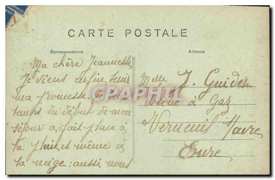 CPA Saint Cloud Le Pont Vue generale — Verso