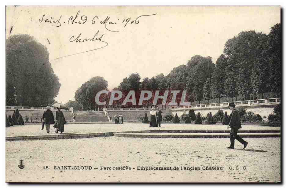 CPA Saint Cloud Parc Reserve Emplacement de L Ancien Chateau