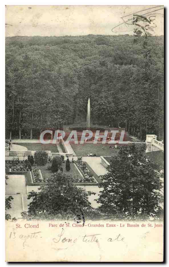 CPA Saint Cloud Parc de Grandes Eaux Le Bassin de St Jean 