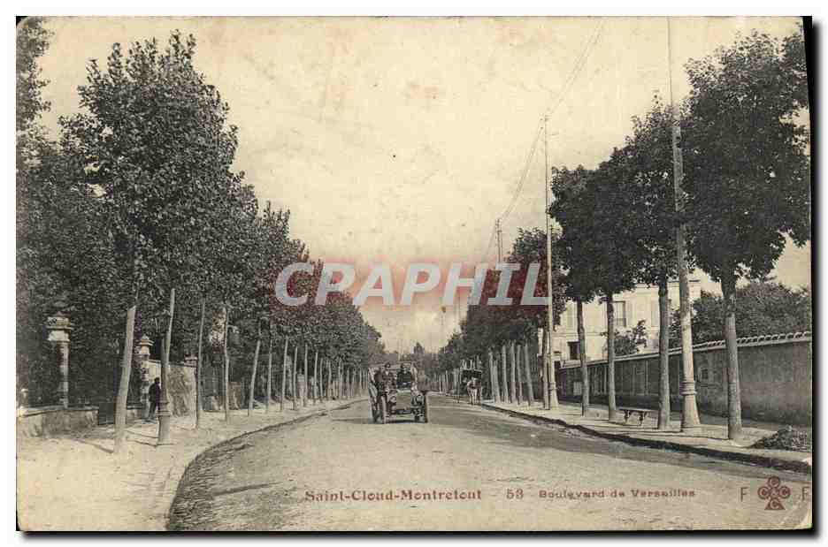 CPA Saint Cloud Montretout Boulevard de Versailles Automobile