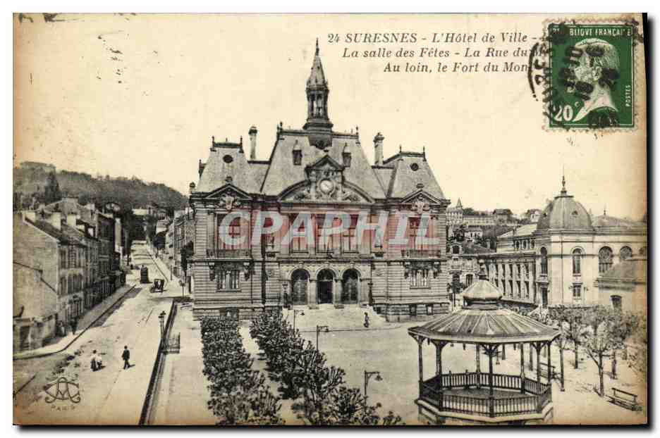 CPA Suresnes L Hotel de Ville La Salle des Fetes
