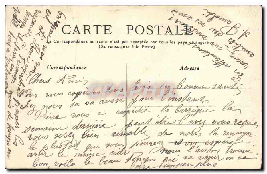 CPA Mont Valerien Vu du chateau des Landes detruit par les Prussiens en 1871  — Rückseite