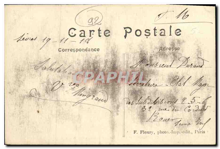 CPA Suresnes L Escalier de Bois Rue Worth Femmes — Rückseite