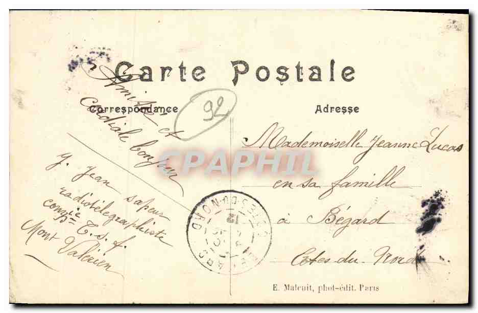 CPA Suresnes Une pensee fleurs  — Rückseite
