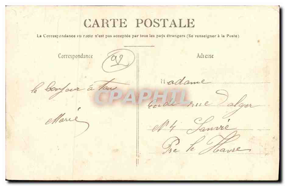 CPA Suresnes Bord de Seine Peche Pecheur  — Rückseite