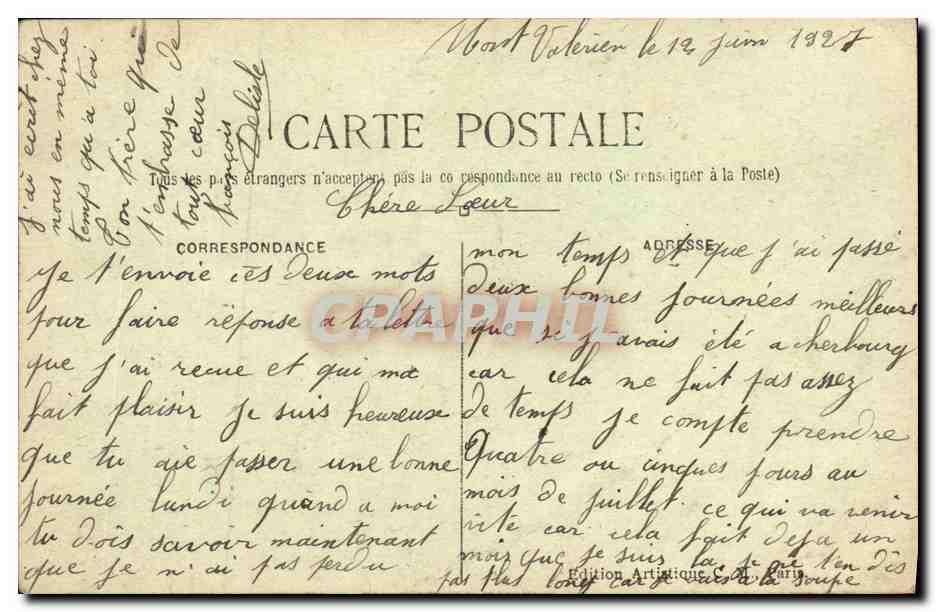 CPA Suresnes Les Fosses Du Forte du Mont Valerien — Rückseite