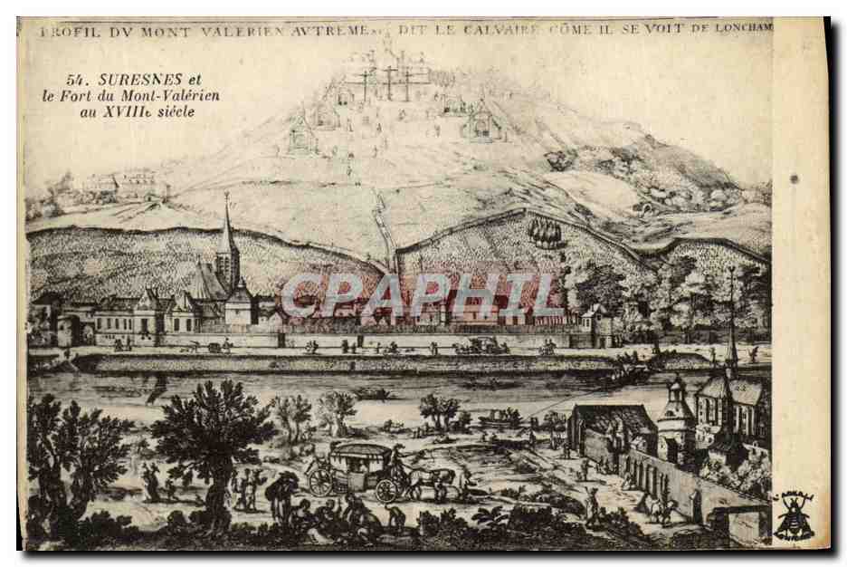 CPA Suresnes et le fort du Mont Valerien au 18eme
