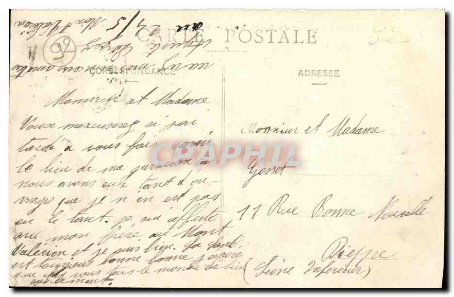 CPA Suresnes Le Fort du Mont Valerien Vue Generale — Rückseite
