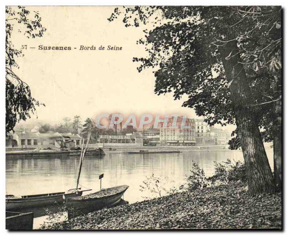 CPA Suresnes Bords de Seine Usine Automobiles Pax