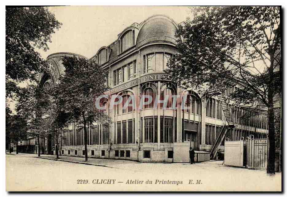 CPA Clichy Atelier du Printemps Grands Magasins
