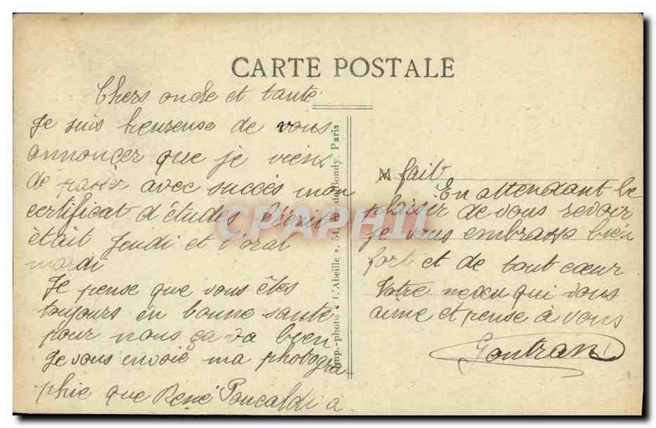 CPA Clichy Boulevard National Enfants — Rückseite