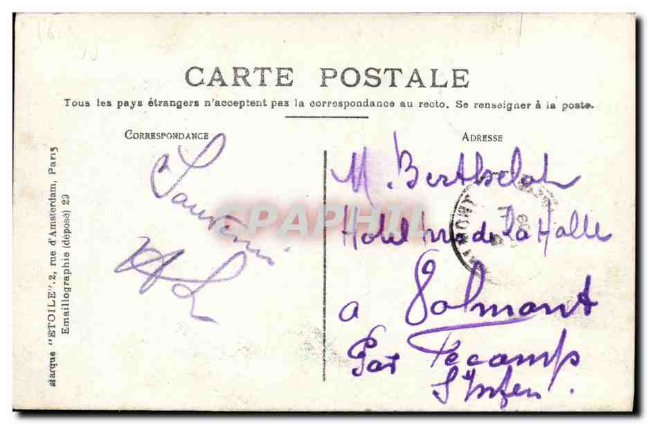 CPA Courbevoie Le Pont Bineau — Back