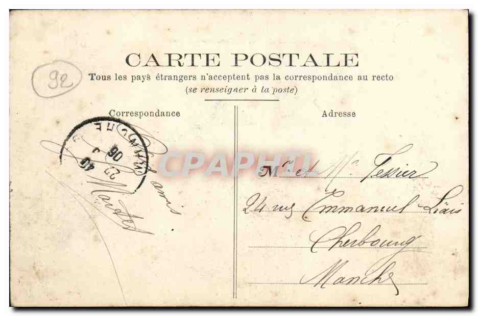 CPA Courbevoie Place Victor Hugo — Rückseite