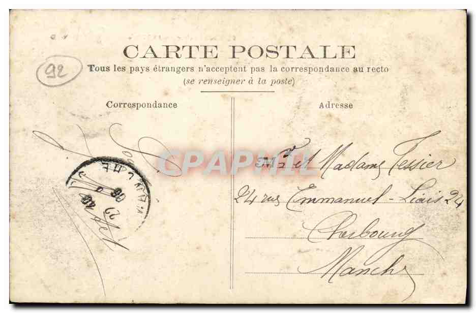 CPA Courbevoie La Mairie — Rückseite