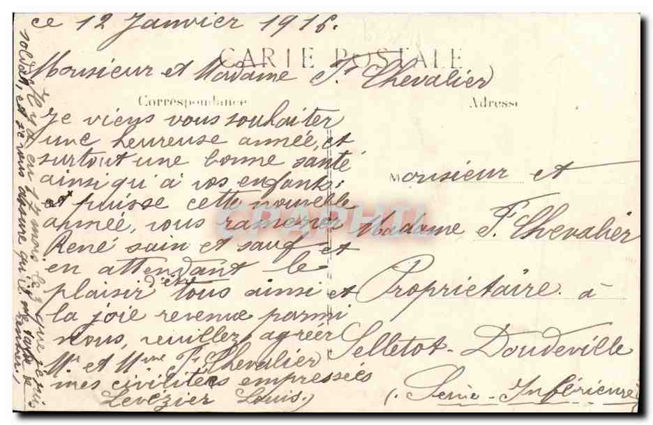 CPA Courbevoie La Casene Militaria — Rückseite