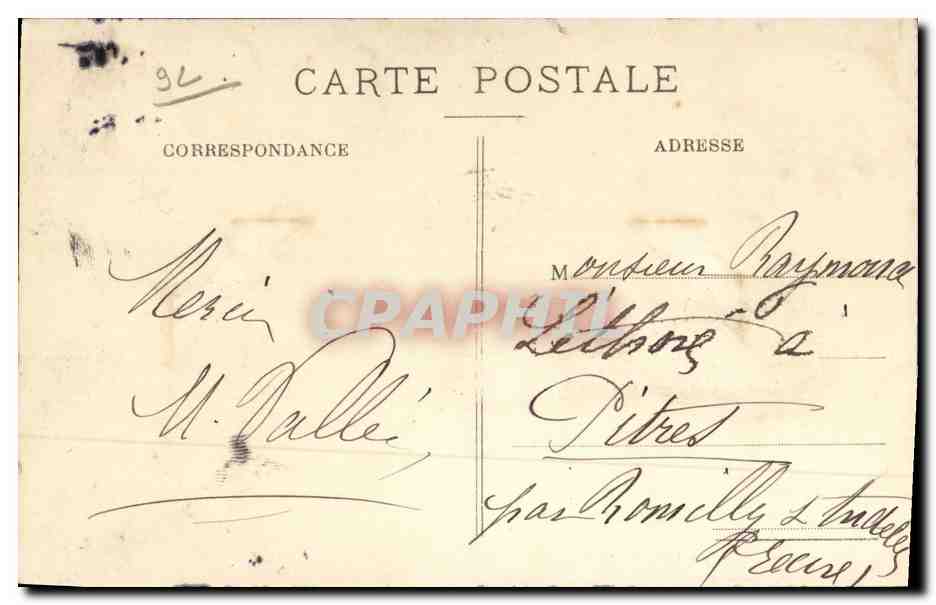 CPA Courbevoie La Rue de Paris Hotel Aux 2 Acacias Hotel meuble  — Rückseite